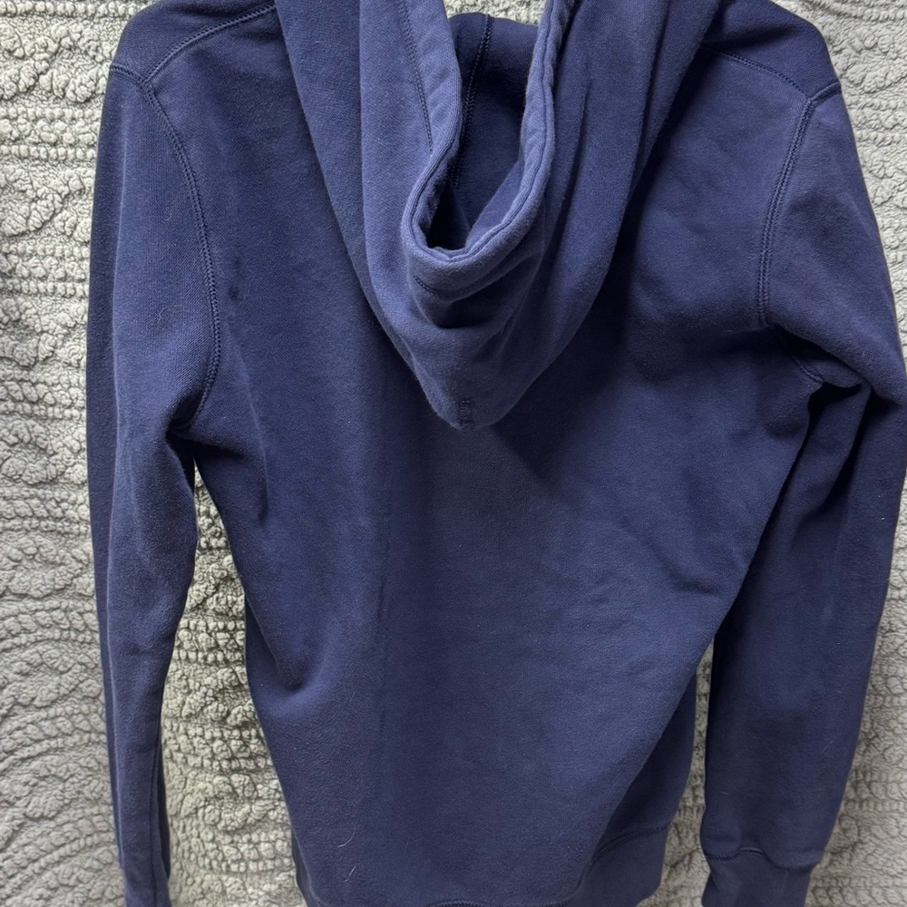 Nike Navy Blue Pitt Varsity Zip Hoodie with Gold Lettering - Picture 3 of 3
